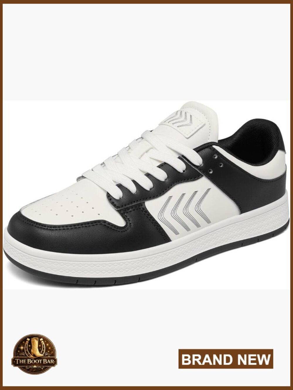 Low-Top Fashion Sneakers with Cushioned Collar, Non-Slip Sole, Soft PU Leather,